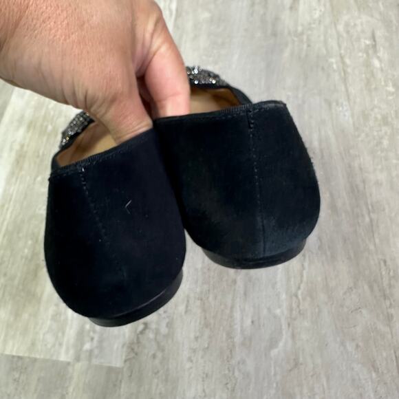 Tory Burch Black Flats with Embellished Bow - Picture 4 of 8